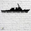 Uss Hollister Dd-788 Navy Ship Metal Art, Navy Ships Silhouette Metal Gift For Navy Veteran, Custom Us Navy Ship Metal Sign