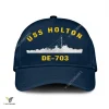 Uss Holton De-703 Classic Baseball Cap Gift For Navy Veteran, Custom Print/embroidered Us Navy Ships Classic Cap