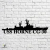 Uss Horne Cg-30 Navy Ship Metal Art, Navy Ships Silhouette Metal Gift For Navy Veteran, Custom Us Navy Ship Metal Sign