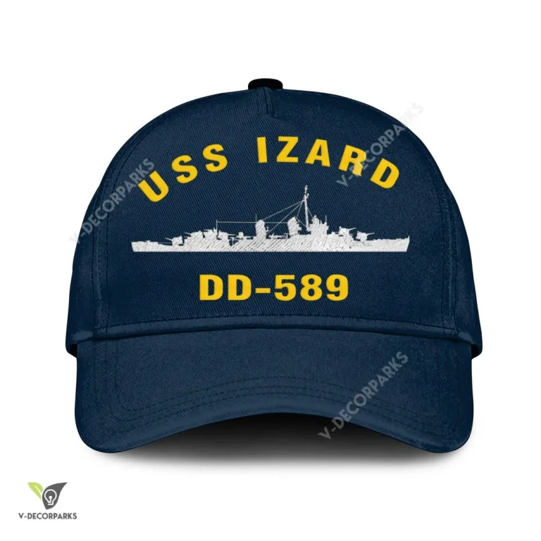 Uss Izard Dd-589 Classic Baseball Cap Gift For Navy Veteran, Custom Print/embroidered Us Navy Ships Classic Cap