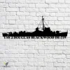 Uss J. Douglas Blackwood De-219 Navy Ship Metal Art, Navy Ships Silhouette Metal Gift For Navy Veteran, Custom Us Navy Ship Metal Sign
