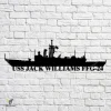 Uss Jack Williams Ffg-24 Navy Ship Metal Art, Navy Ships Silhouette Metal Gift For Navy Veteran, Custom Us Navy Ship Metal Sign