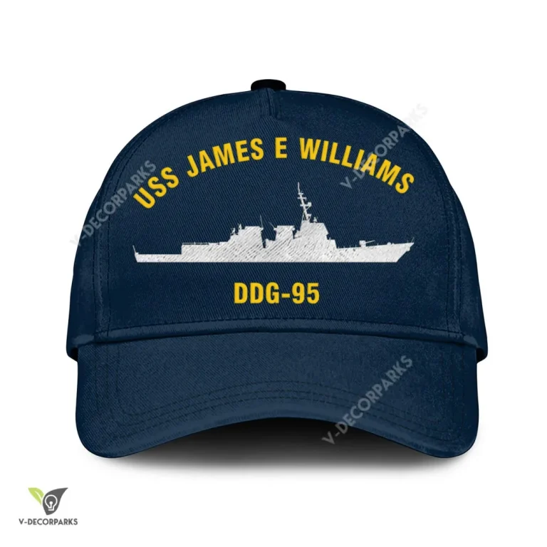 Uss James E Williams Ddg-95 Classic Baseball Cap Gift For Navy Veteran, Custom Print/embroidered Us Navy Ships Classic Cap