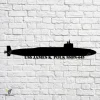 Uss James K. Polk Ssbn-645 Navy Ship Metal Art, Navy Ships Silhouette Metal Gift For Navy Veteran, Custom Us Navy Ship Metal Sign