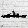 Uss Jesse L. Brown Ff-1089 Navy Ship Metal Art, Navy Ships Silhouette Metal Gift For Navy Veteran, Custom Us Navy Ship Metal Sign