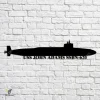 Uss John Adams Ssbn-620 Navy Ship Metal Art, Navy Ships Silhouette Metal Gift For Navy Veteran, Custom Us Navy Ship Metal Sign