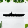 Uss John F. Kennedy Cv-67 Metal Wall Art, Custom Us Navy Ships Metal Sign, Metal Veteran Decor, Navy Gift, Decor Decoration