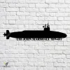 Uss John Marshall Ssn-611 Navy Ship Metal Art, Navy Ships Silhouette Metal Gift For Navy Veteran, Custom Us Navy Ship Metal Sign