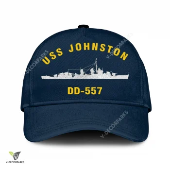 Uss Johnston Dd-557 Classic Baseball Cap Gift For Navy Veteran, Custom Print/embroidered Us Navy Ships Classic Cap