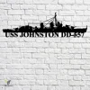 Uss Johnston Dd-557 Navy Ship Metal Art, Navy Ships Silhouette Metal Gift For Navy Veteran, Custom Us Navy Ship Metal Sign