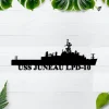 Personalized Navy Ships Metal Wall Art, Custom Navy Ship Sign, Navy Wall Decor Gift For Veterans