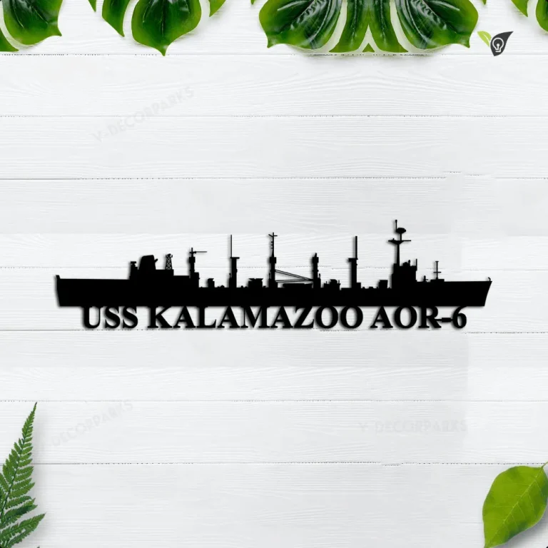 Personalized Uss Kalamazoo Aor-6 Metal Wall Art, Custom Us Navy Ships Metal Sign, Metal Veteran Decor, Navy Gift, Decor Decoration