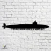 Uss Kamehameha Ssbn-642 Navy Ship Metal Art, Navy Ships Silhouette Metal Gift For Navy Veteran, Custom Us Navy Ship Metal Sign