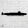 Uss Lafeyette Ssbn-616 Navy Ship Metal Art, Navy Ships Silhouette Metal Gift For Navy Veteran, Custom Us Navy Ship Metal Sign