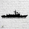 Uss Lewis B. Puller Ffg-23 Navy Ship Metal Art, Navy Ships Silhouette Metal Gift For Navy Veteran, Custom Us Navy Ship Metal Sign