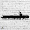 Uss Liscombe Bay Cve-56 Navy Ship Metal Art, Navy Ships Silhouette Metal Gift For Navy Veteran, Custom Us Navy Ship Metal Sign