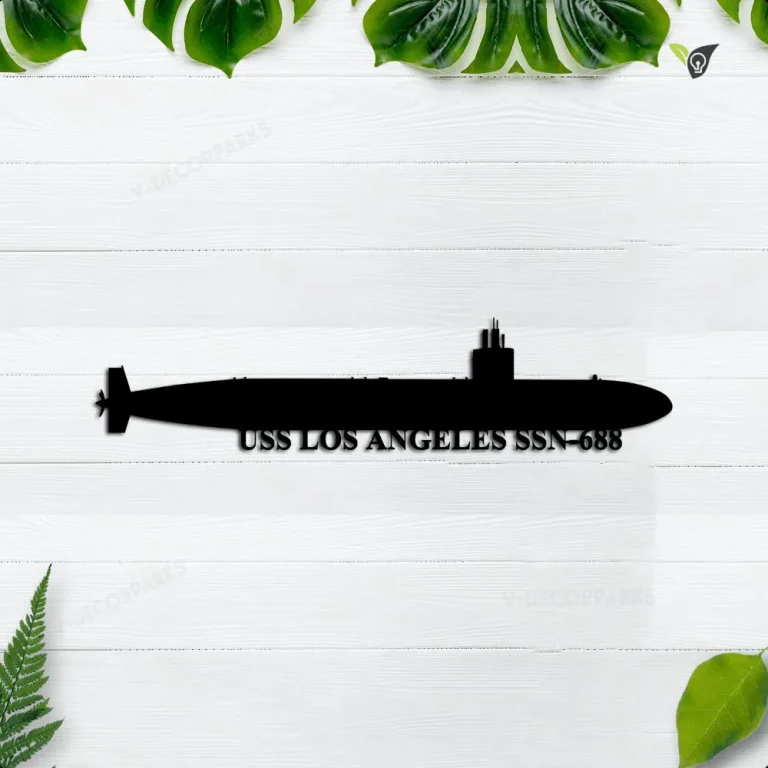 Personalized Submarine Uss Los Angeles Ssn-688 Metal Wall Art, Custom Us Navy Ships Metal Sign, Metal Veteran Decor, Navy Gift, Decor Decoration