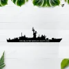 Personalized Uss Marvin Shields De/ff-1066 Metal Wall Art, Custom Us Navy Ships Metal Sign, Metal Veteran Decor, Navy Gift, Decor Decoration