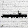 Uss Matanikau Cve-101 Navy Ship Metal Art, Navy Ships Silhouette Metal Gift For Navy Veteran, Custom Us Navy Ship Metal Sign