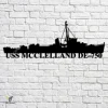 Uss Mcclelland De-750 Navy Ship Metal Art, Navy Ships Silhouette Metal Gift For Navy Veteran, Custom Us Navy Ship Metal Sign