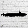 Uss Minnesota Ssn-783 Navy Ship Metal Art, Navy Ships Silhouette Metal Gift For Navy Veteran, Custom Us Navy Ship Metal Sign