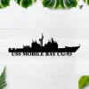 Uss Mobile Bay Cg-53 Metal Wall Art, Custom Us Navy Ships Metal Sign, Metal Veteran Decor, Navy Gift, Decor Decoration