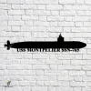 Uss Montpelier Ssn-765 V2 Navy Ship Metal Art, Navy Ships Silhouette Metal Gift For Navy Veteran, Custom Us Navy Ship Metal Sign