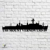 Uss Mount Vernon Lsd-39 Navy Ship Metal Art, Navy Ships Silhouette Metal Gift For Navy Veteran, Custom Us Navy Ship Metal Sign