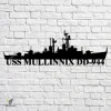 Uss Mullinnix Dd-944 Navy Ship Metal Art, Navy Ships Silhouette Metal Gift For Navy Veteran, Custom Us Navy Ship Metal Sign