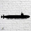Uss New Mexico Ssn-779 Navy Ship Metal Art, Navy Ships Silhouette Metal Gift For Navy Veteran, Custom Us Navy Ship Metal Sign