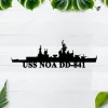 Uss Noa Dd-841 Metal Wall Art, Custom Us Navy Ships Metal Sign, Metal Veteran Decor, Navy Gift, Decor Decoration