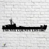 Uss Nye County Lst 1067 Navy Ship Metal Art, Navy Ships Silhouette Metal Gift For Navy Veteran, Custom Us Navy Ship Metal Sign