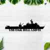 Uss Oak Hill Lsd-51 Metal Wall Art, Custom Us Navy Ships Metal Sign, Metal Veteran Decor, Navy Gift, Decor Decoration