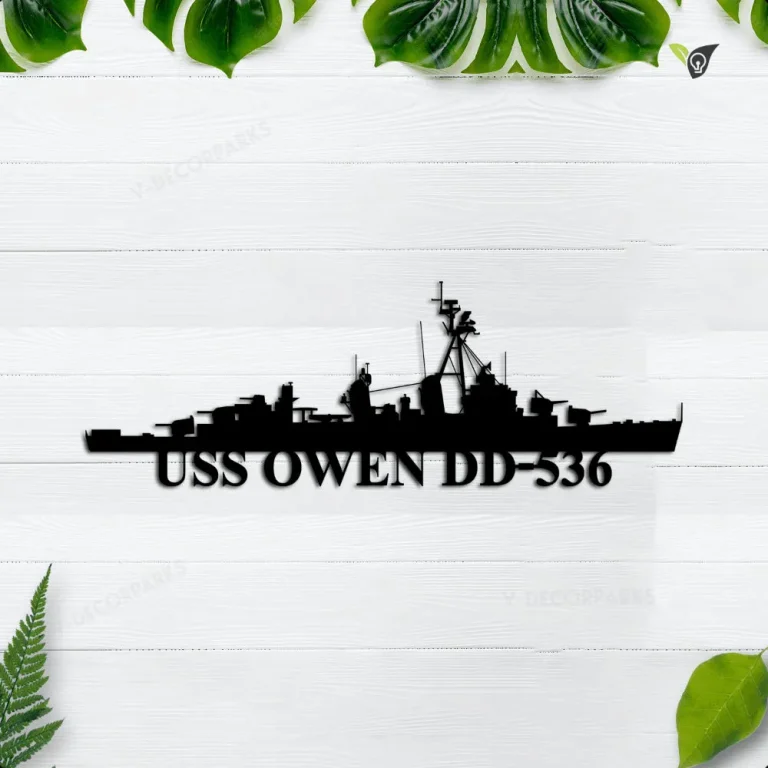 Uss Owen Dd-536 Metal Wall Art, Custom Us Navy Ships Metal Sign, Metal Veteran Decor, Navy Gift, Decor Decoration