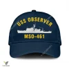 Uss Observer Mso-461 Classic Baseball Cap Gift For Navy Veteran, Custom Print/embroidered Us Navy Ships Classic Cap