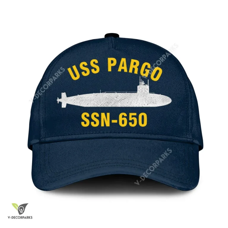 Uss Pargo Ssn-650 Classic Baseball Cap Gift For Navy Veteran, Custom Print/embroidered Us Navy Ships Classic Cap
