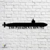 Uss Pasadena Ssn-752 V2 Navy Ship Metal Art, Navy Ships Silhouette Metal Gift For Navy Veteran, Custom Us Navy Ship Metal Sign