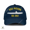 Uss Picuda Ss-382 Classic Baseball Cap Gift For Navy Veteran, Custom Print/embroidered Us Navy Ships Classic Cap
