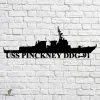 Uss Pinckney Ddg-91 Navy Ship Metal Art, Navy Ships Silhouette Metal Gift For Navy Veteran, Custom Us Navy Ship Metal Sign