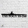 Uss Pogy Ss 266 Navy Ship Metal Art, Navy Ships Silhouette Metal Gift For Navy Veteran, Custom Us Navy Ship Metal Sign