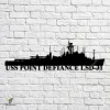 Uss Point Defiance Lsd-31 Navy Ship Metal Art, Navy Ships Silhouette Metal Gift For Navy Veteran, Custom Us Navy Ship Metal Sign