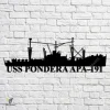 Uss Pondera Apa 191 Navy Ship Metal Art, Navy Ships Silhouette Metal Gift For Navy Veteran, Custom Us Navy Ship Metal Sign