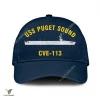 Uss Puget Sound Cve-113 Classic Baseball Cap Gift For Navy Veteran, Custom Print/embroidered Us Navy Ships Classic Cap