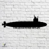 Uss Queenfish Ssn-651 Navy Ship Metal Art, Navy Ships Silhouette Metal Gift For Navy Veteran, Custom Us Navy Ship Metal Sign