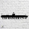 Uss Ranger Cv-4 Navy Ship Metal Art, Navy Ships Silhouette Metal Gift For Navy Veteran, Custom Us Navy Ship Metal Sign