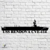 Uss Rendova Cve-114 Navy Ship Metal Art, Navy Ships Silhouette Metal Gift For Navy Veteran, Custom Us Navy Ship Metal Sign