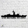 Uss Roark Ff-1053 Navy Ship Metal Art, Navy Ships Silhouette Metal Gift For Navy Veteran, Custom Us Navy Ship Metal Sign