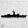 Uss Robert E. Peary Ff-1073 Navy Ship Metal Art, Navy Ships Silhouette Metal Gift For Navy Veteran, Custom Us Navy Ship Metal Sign