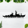 Uss Robison Ddg-12 Metal Wall Art, Custom Us Navy Ships Metal Sign, Metal Veteran Decor, Navy Gift, Decor Decoration