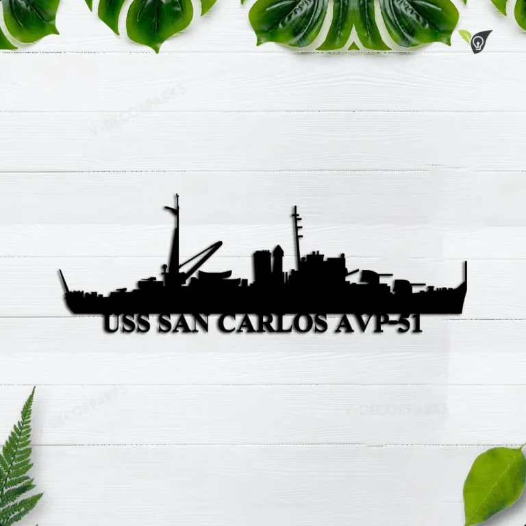 Uss San Carlos Avp-51 Metal Wall Art, Custom Us Navy Ships Metal Sign, Metal Veteran Decor, Navy Gift, Decor Decoration